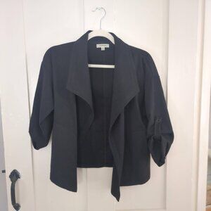 Max Studio Black Crop Open Jacket XS